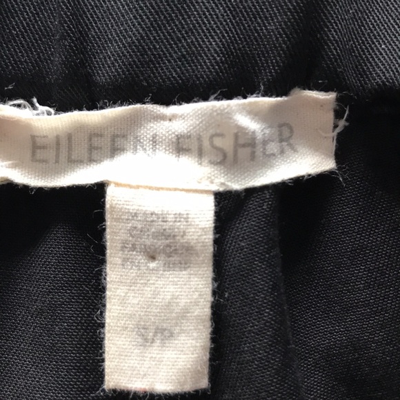 Eileen Fisher black joggers with ankle zippers - Picture 6 of 10